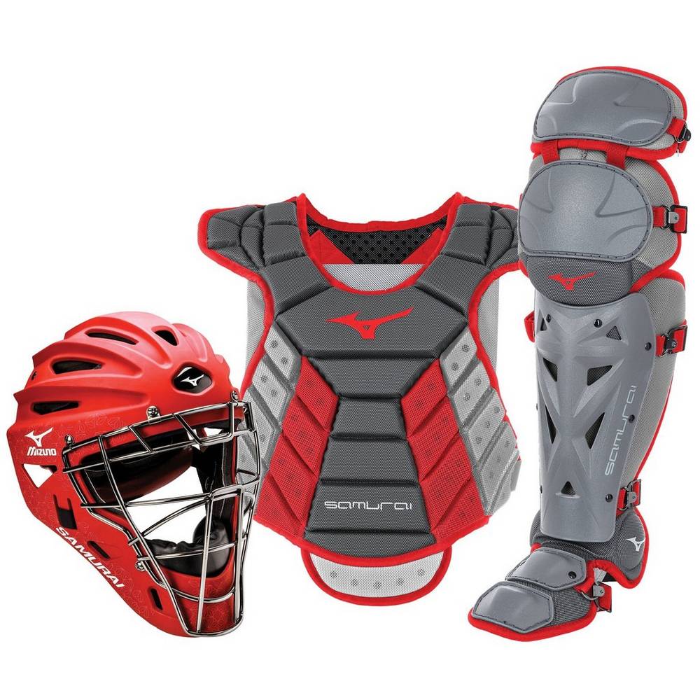 Catchers Gear Mizuno Samurai Boxed (14-15") Mujer Gris/Rojas España BYIR-20593